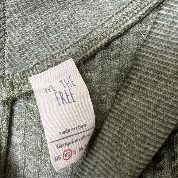 Free People Southside Thermal in Cindered Olive Women Cotton Polyester Size XS - Picture 6 of 6